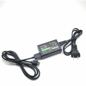 Câbles 10pcs EU Plug Home Mur Chargeur Alimentation Adaptateur AC avec cordon de câble de charge de données USB pour Sony Psvita PS Vita PSV 1000