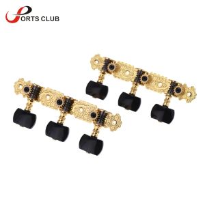 Câbles Alice AOS020B3P 1 paire Tauners de guitare gold-plaqués Machine Head High Quality Classical Guitar String Keys Pegs