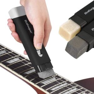 Câbles Cortes de guitare Cleaner Eraser Fast Double Head Rust Remover With Lubricants in Brush Head String Fret Care Cleaning Tool