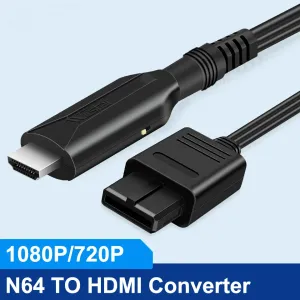 Câbles N64 à HDMI pour GameCube SNES N64 à HDMI Câble adaptateur de convertisseur pour N64 GameCube Plug et jouent des accéesories numériques complètes