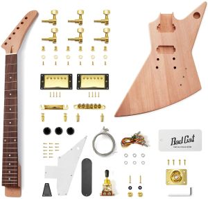 Câbles Nouveaux kit de générateur de guitare électrique de style explorateur solide en acajou à 6 cordes