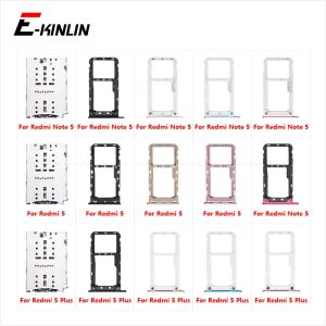 Câbles SIM Card Socket Slot Tray Reader Holder Connecteur Micro SD Adapter Container pour Xiaomi Redmi 5 Plus Note 5 Pro Pièces