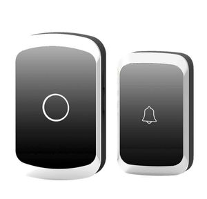 CACAZI – sonnette de porte sans fil étanche, télécommande à 300M, prise US et ue, Flash LED, carillon de porte sans fil, récepteur à 1 ou 2 boutons