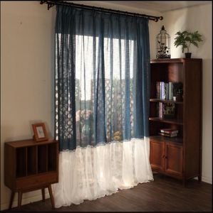 Cactus coreano empalme simple cortina personalizada sala de estar dormitorio balcón ventana transparente acabado dulce estilo princesa