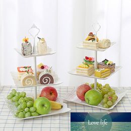 Présentoir à gâteaux 3 niveaux thé de l'après-midi assiettes de mariage vaisselle de fête nouveaux ustensiles de cuisson plateau en plastique présentoir outils de décoration de gâteau prix usine conception experte qualité