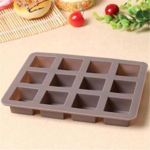 Cake Tools Bar Square Jabón Molde de silicona DIY Chocolate Hornear Herramienta hecha a mano Molde LR Forma 3D