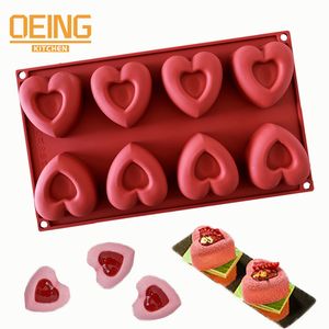 Cake Tools Mini 8 Cavity Heart Donut Silicone Cake Mold Cookies 3D Muffin Cake Moud Herramientas para hornear Decoración Mousse Making Mold 230516