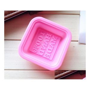 Cake Tools New Soap Die With100 Forma de letra hecha a mano Grado Sile Square Mold Drop Delivery Hogar Jardín Cocina Comedor Bar Utensilios para hornear Dhoja