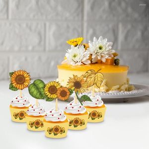 Outils de gâteaux, plantes de tournesol, emballages de Cupcake, doublures DIY, décoration d'anniversaire, réception-cadeau pour bébé, fournitures de desserts pour fête de mariage