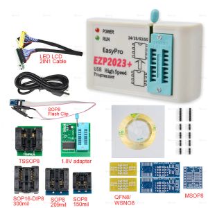 Calculateurs 100% Original EZP2023 PROGRAMMER USB SPI avec 12 Adaptateur Prise en charge 24 25 93 95 EEPROM FLASH BIOS MINIPRO PROGRAMMATION CALCULATEUR