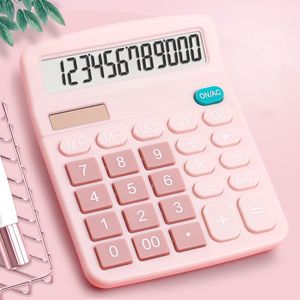 Calculators 12 Digits Electronic Calculator Solar Calculator Dual Power Supply Calculator for Home Office School Financial Accounting Tools 230703