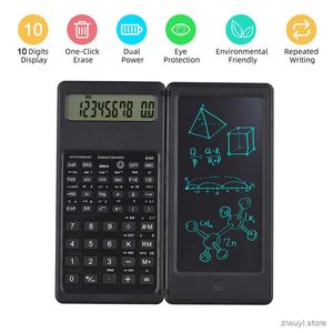 Calculators Foldable Scientific Calculator 10-Digit Digital Large Display with an Erasable Writing Tablet Digital Drawing Pad Math Calculato