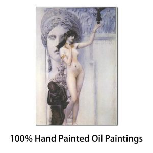 Calligraphie, meilleure reproduction artistique, allégorie de la Sculpture, peintures Gustav Klimt à vendre, peintes à la main de haute qualité