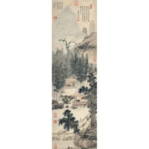Peinture chinoise de calligraphie, décoration de maison, impression d'images, toile sans cadre, peinture de paysage