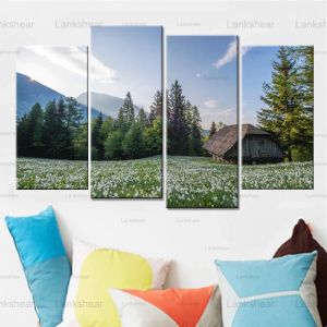 Calligraphie moderne artistique toile peinture sans cadre paysage de montagne toile impression Tableau imprimé décoration murale Hd modulaire Photo affiche