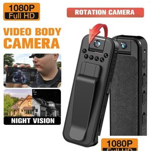 Caméscopes Caméra vidéo rotative à 180 ° avec vision nocturne 1080P HD Caméscope monté sur le corps pour les enregistrements quotidiens Utilisation à domicile Livraison directe Dhczk