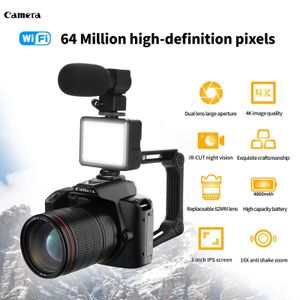 Camcorders 4K Professional Camcorder WIFI Digital HD Video Camera for Streaming Vlog Recorder 16X TimeLapse Webcam Stabilizer Cam 231101