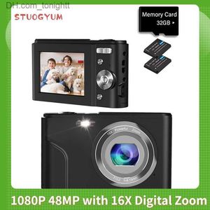Videocámaras Cámara digital 48MP Video Blog 16X Zoom Cámaras para niños con tarjeta SD de 32 GB para fotografía Niño portátil Q230831