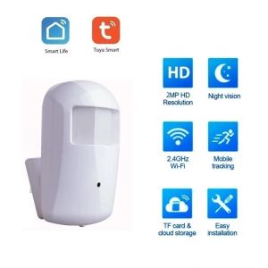 Camcorders Tuya Pir Style WiFi IP Camera 940NM IR Night Vision 1080p Pinhole Sécurité Surveillance Indoor Video Invisible CCTV 2WAY Audio