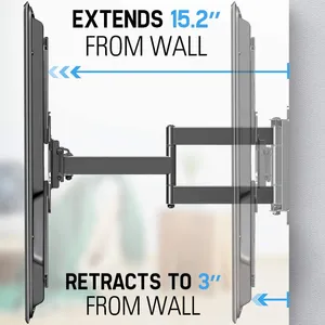 Videocámaras Soporte en T giratorio e inclinable para montaje en pared con brazo articulado Fabricado/Vendido