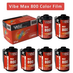 Cámara 1Roll/5Roll/6roll/10roll Vibe Max 800 Color Film ISO 800 35 mm Film 135 Película negativa 27exp/Roll para Vibe 501F Camera