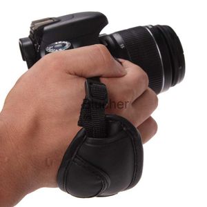 Accessoires de sac photo Hot Black Hand Grip Dragonne en cuir PU pour appareil photo reflex numérique pour Olympus Nikon Canon EOS D800 D7000 D5100 D3200 x0727