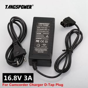 Camera Chargers 16.8V 3A D-Tap Battery Charger for Camcorder V Mount V Lock Battery Pack Camera Battery Camcorder Power Adapter dtap Plug 230923