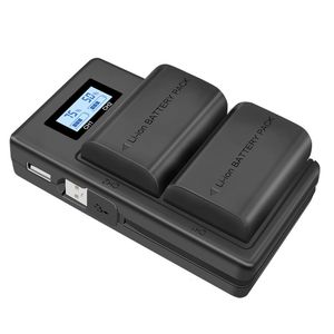 Camera Chargers LCD Dual USB Battery Charger for LP-E6 LP E6 LPE6 Camera Battery Pack 5D Mark II III 7D 60D EOS 6D 70D 80D 230923