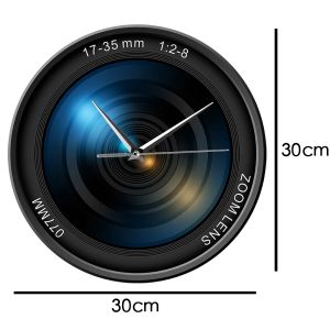 Camera Lens Imprimé acrylique Mall Clock Photography Zoom Photo couleur ISO EXPOIGNE