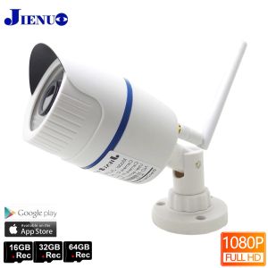 Cameras 1080p IP Camera WiFi WiFi Bullet Bullet Wireless Surveillance Security Video Audio Home IPCAM ONVIF P2P SD SLOT CARD 2MP JIENUO