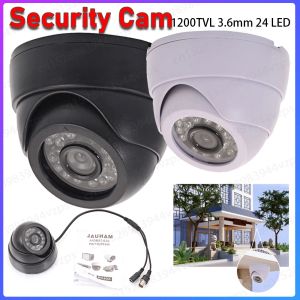 Cámaras 1200TVL Cámaras de sensor de imagen 3.6 mm 24 LED SEGURIDAD EXTERIOR IR Visión nocturna Camera de CCTV Monitor de seguridad por cámara de seguridad