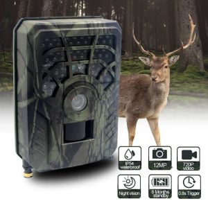 Caméras 12MP Traine de chasse extérieure Camera Caméra du détecteur d'animaux sauvages Caméras HD IP54 Vision nocturne infrarouge imperméable Surveillance de la ferme de came