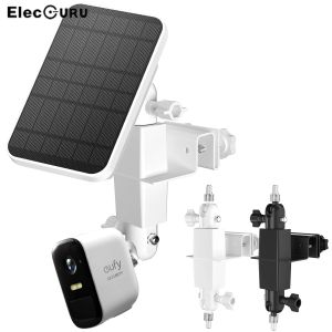 Cámaras 2in1 Montaje de canalones al aire libre para panel solar EUFY EUFYCAM 2/2C/2C/E/2 PRO/2C PRO MONTAJE DOBLE DE MONTAJE GIRA DE 180 grados de montaje giratorio