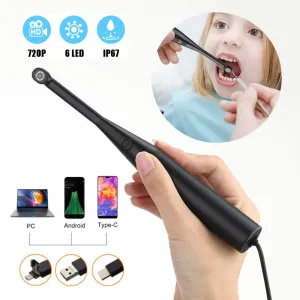 Caméras 3IN1 USB Endoscope intra-oral Caméra 6 LED LEDT-temps réel Inspection orthodontiste Outil de dentisterie pour Android PC