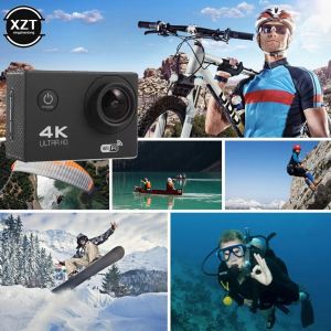 Cameras 4K H166S Action Caméras Wifi WiFi Full HD 720p Boucle sous-marine imperméable Enregistrement vidéo Sport Camais de 2,0 pouces