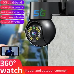 Caméras 5G WiFi IP Camera Audio CCTV Surveillance Outdoor Full Color Wireless IP66 Imperproofroproof 2MP Security Protection Caméras Vigilancia