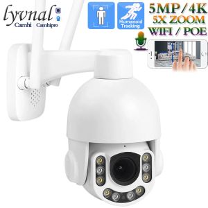 Cameras 5MP Security IP Camera WiFi 4K 8MP PTZ DOME POE FULL METAL 5X ZOOM TWOOD TWOISS