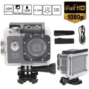 Cameras Action Camera Full HD 1080p sous-marin imperméable Sport Caméras de 2,0 pouces Camronder Sports DV Cam pour go Car Hd Cam Pro