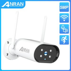 Cámaras Anran 5mp Wifi Vigilancia Cámara 1920p HD IR Visión nocturna Outdoor Wireless Security CCTV Camera Twoway Audio Motion Detection