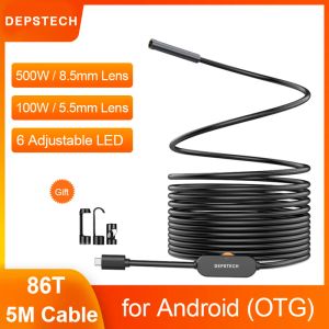 Caméras Depstech Endoscope Camera 1944p / 720p Endoscope USB HD avec 6 LED IP67 IP67 IPAPHERPORY INSPECTION BORESSOPE pour Android OTG PC