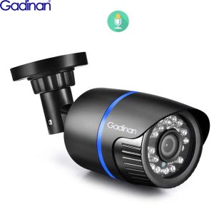 Cámaras Gadinan 8MP 5MP 4MP AUDIO POE IP CAMERA DE LA CÁMARA DE VISIÓN EXTERIOR VIDEO VIDEO VIDECO VIDECAM CCTV IR LEDS P2P DC 12V/ 48V POE