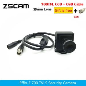 Cámaras mini supervando la cámara de automóvil de alta resolución CCTV CCD Effioe 700TVL 25 mm/35 mm de longitud focal de largo Caja de seguridad OSD Cam
