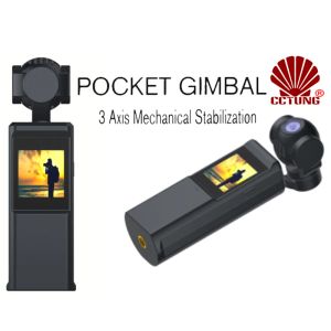 Caméras mini cardan de poche avec écran tactile minuscule ptz caméra max 12MP photos 4k 30fps