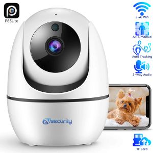 Caméras Caméra de sécurité WiFi Pan / Tilt pour bébé Moniteur FHD 1080p Dog Camera Detection Motion Tracking Auto 2WAY AUDIO CAMERIE bébé