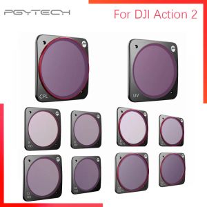 Caméras Pgytech pour DJI Action 2 Filtre Filtre Optical Glass Camera Lens Filtres Set CPL UV ND NDPL Set Night for DJI Action 2 Accessoires