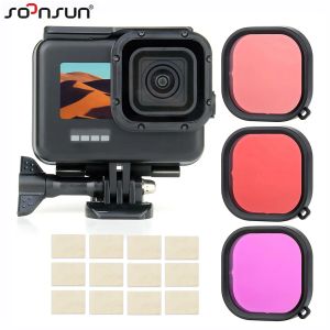 Cameras Soonsun 60m Boîtier imperméable pour GoPro Hero 11 10 9 Black Underwater Protecter Case Dive Filtres Go Pro 11 9 ACCESSOIRES DE CASE