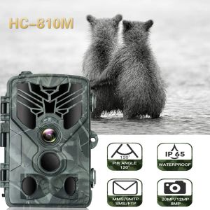 Cameras Suntekcam Hunting Camera Trail Caméras SMS MMS SMTP 2G 20MP 1080P HC810M PIPS PHOTO TIPS 0.3S TIGH TIME SURVEILLANCE