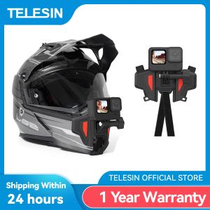 Cameras Télesin Motorcycle de moto STRAP STRAP FLODABLE Avant Chin Mot pour GoPro Hero 10 9 8 7 6 5 DJI OSMO Action Insta360 ACCESSOIRES