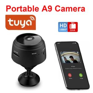 Caméras Caméra wifi sans fil Tuya 1080p HD IR Night Vision Camera Monitor Remote Mini Camcorders Video Surveillance IP Camera 32 Go