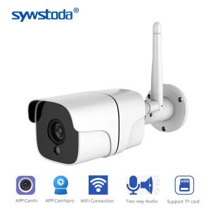 Cameras Twoway Audio Wifi IP Cam Cam Outdoor Wireless ONVIF Vision nocturne CCTV Bullet Security Camera TF Carte Slot App Camhi Facultatif 5MP